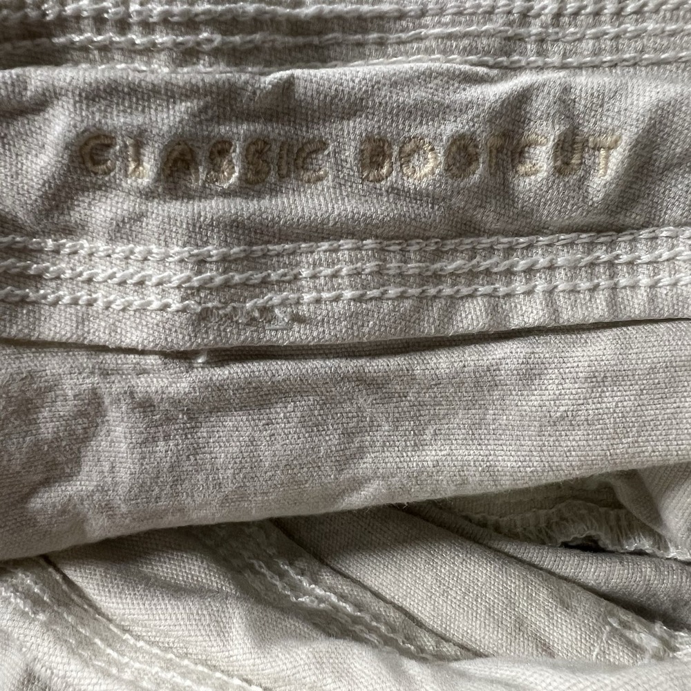 American Eagle Womens 6 L White Cargo Classic Bootcut High Rise Drawstring Y2K - Picture 4 of 12